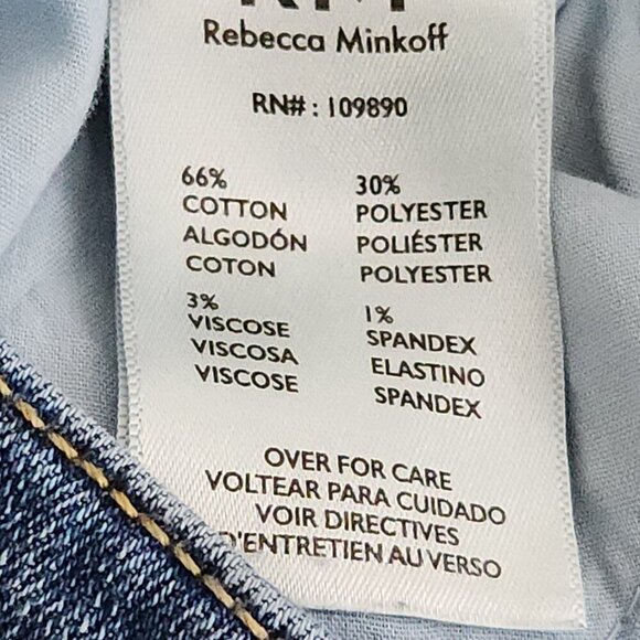 Rebecca Minkoff Straight Leg Medium Blue Wash Jean Women's Size 10 - Picture 8 of 8